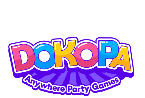 どこパの英語ロゴ「DOKOPA — Anywhere Party Games」。装飾のない版